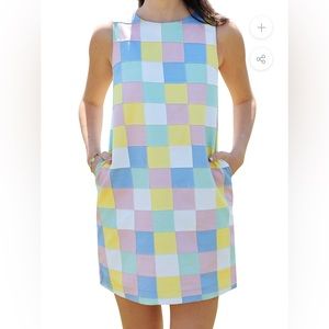 Caddyshack patchwork shift dress